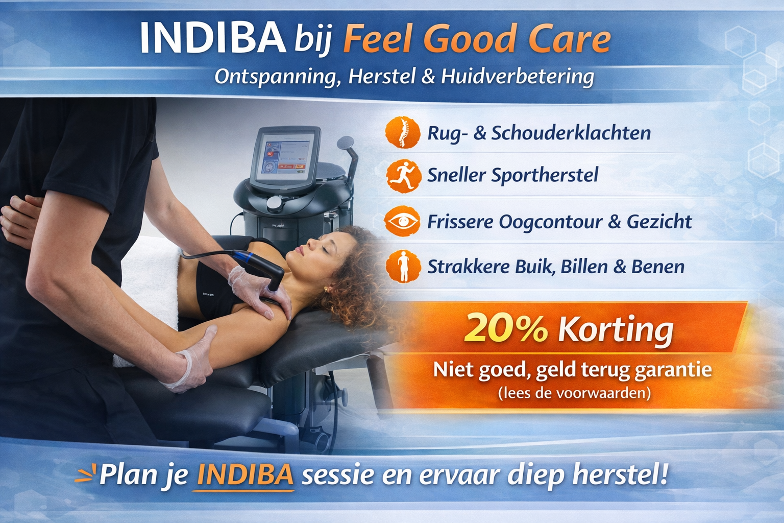 INDIBA bij Feel Good Care - Nu tot 20% korting inschrijven voor 2 april 2026