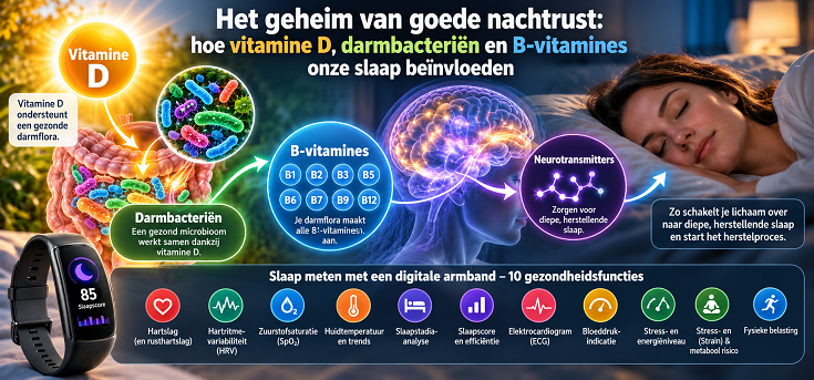 Slaapproblemen Nachtrust vitamine D, darmbacteriën B-vitamines
